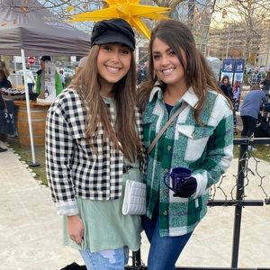 Green Plaid Shirt Jacket